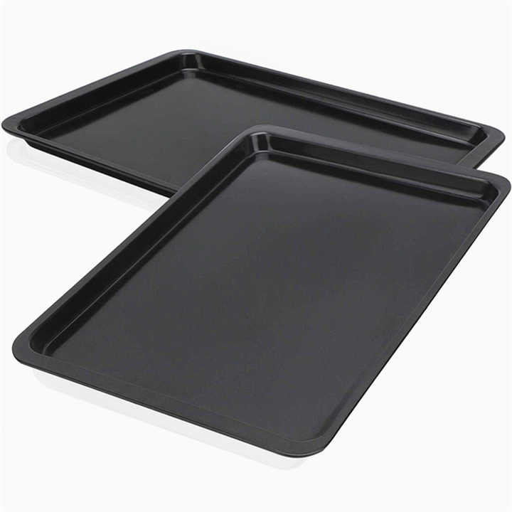 Large Carbon Steel Baking Tray | High Temperature Resistant | Rectangular Design | Perfect for Pizzas & Baked Goods