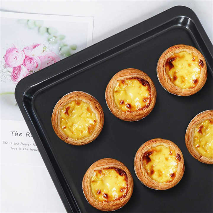 Large Carbon Steel Baking Tray | High Temperature Resistant | Rectangular Design | Perfect for Pizzas & Baked Goods