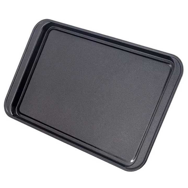 Large Carbon Steel Baking Tray | High Temperature Resistant | Rectangular Design | Perfect for Pizzas & Baked Goods