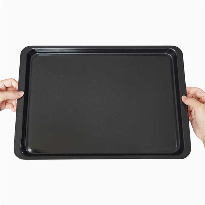 Large Carbon Steel Baking Tray | High Temperature Resistant | Rectangular Design | Perfect for Pizzas & Baked Goods