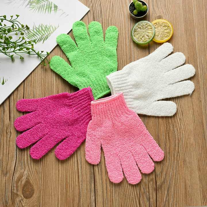 8 Pcs Exfoliating Shower Gloves 🛁 | Deep Cleansing & Dead Skin Remover | Double-Sided Scrub Mitt for Face & Body | Spa, Bath & Massage | Loofah Wash Gloves for Women & Men