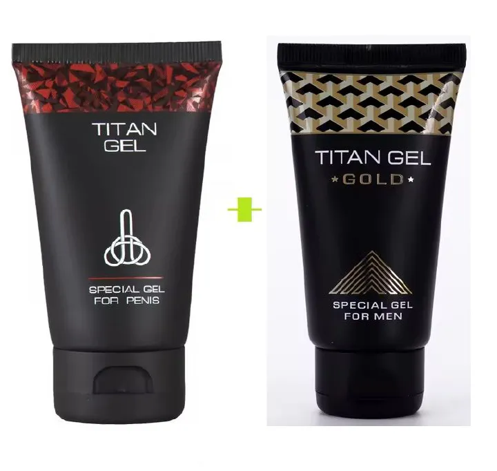 2-in-1 Titan Penis Enlargement Gel + Gold Growth Cream  | Male Enhancement | Increases Size, Stamina & Performance | Boosts Blood Flow & Confidence