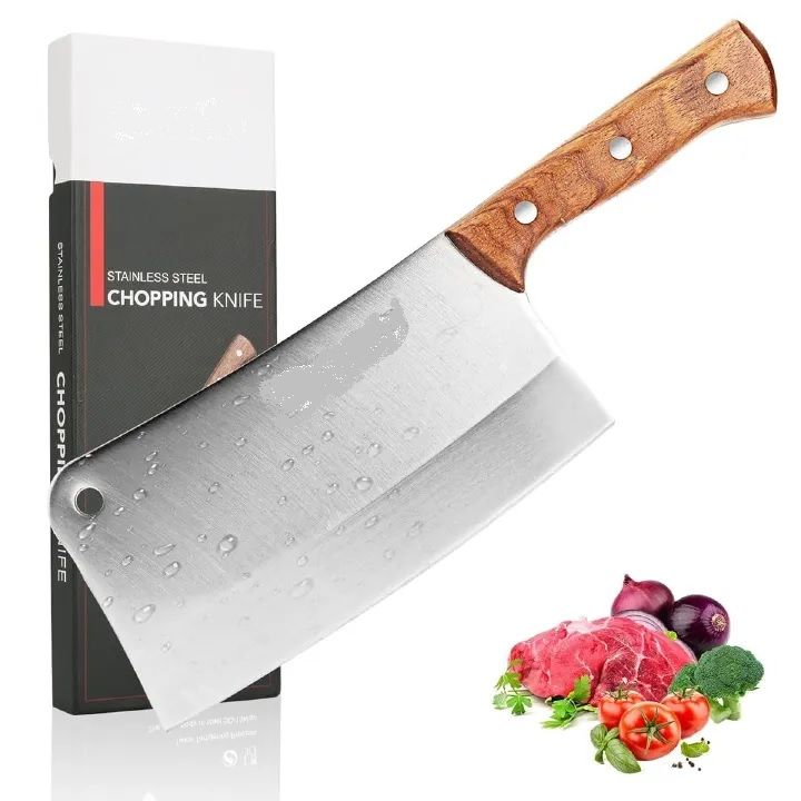 Butcher Knife, Meat Cleaver Knife, 8 Inches Chopping Knife, Super Strong Makes Heavy Duty Easy