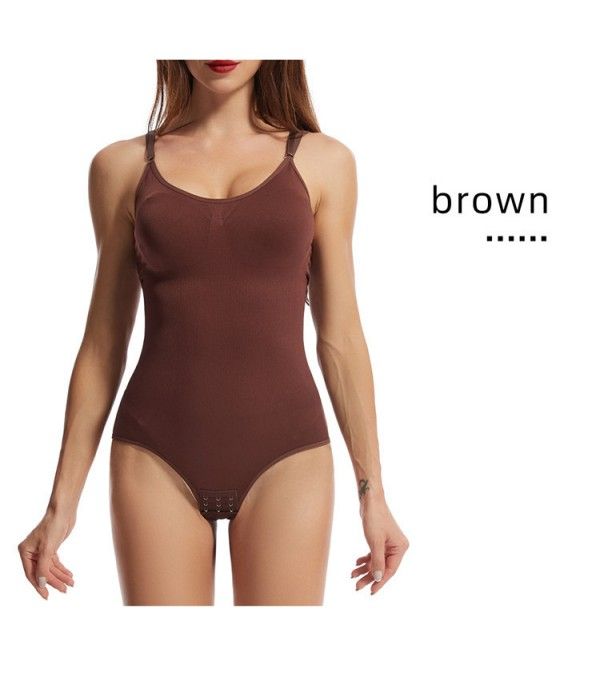 Women's Triangle Belly Lift Hip Breasted Open Crotch Strap Bodice Body Shapewear