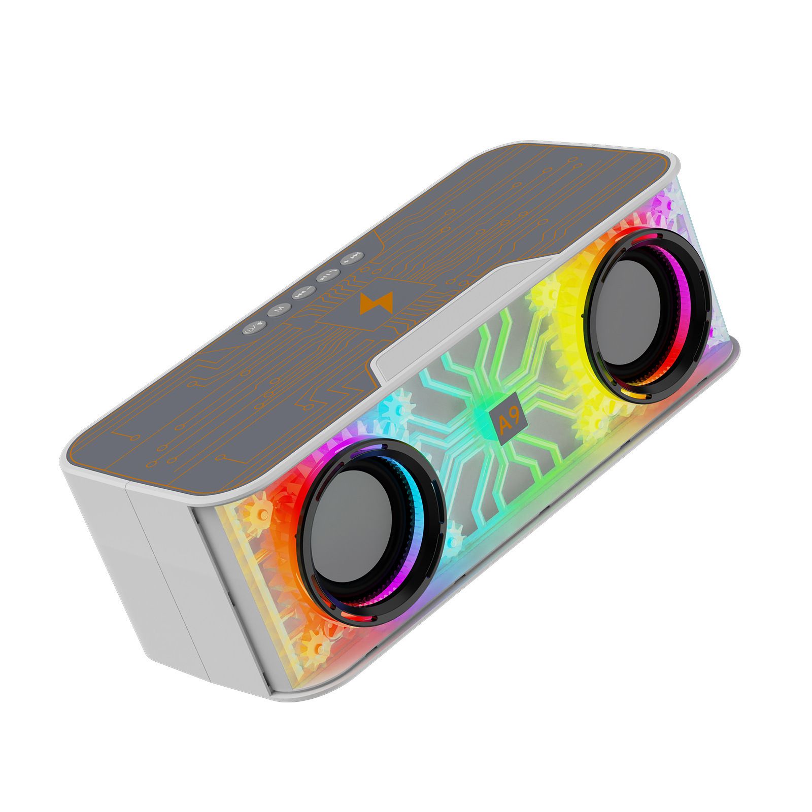 Woofer Bluetooth Speaker Deep Bass Portable Speakers Subwoofer Wireless Loud Stereo Wireless Charging RGB Light for Family Gatherings Outdoor Speaker