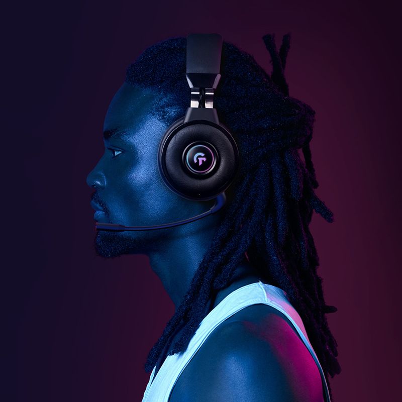 Bluetooth Headphone Noise Cancelling Bass Stereo True Wireless Headset with Mic TF Strong Bass