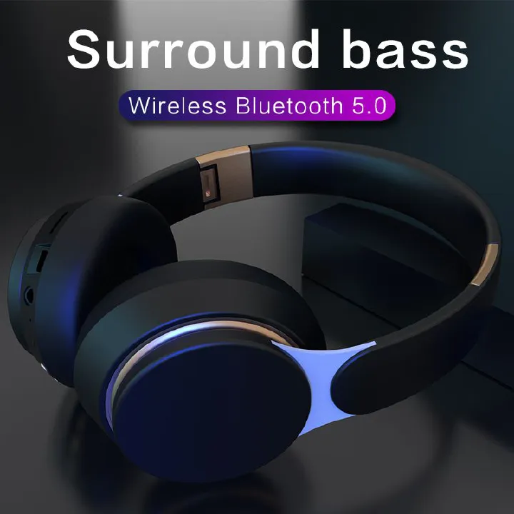 Bluetooth Headphone True Wireless Headset Noise Cancelling RGB Breathing Light Bass Stereo Headset with Mic