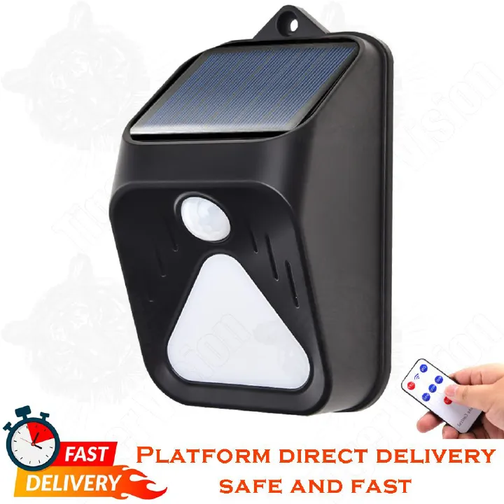 Solar Powered Alarm Infrared Motion Sensor Detector Siren Strobe Alarm System Waterproof 110dB Loud For Home Yard Outdoor Security