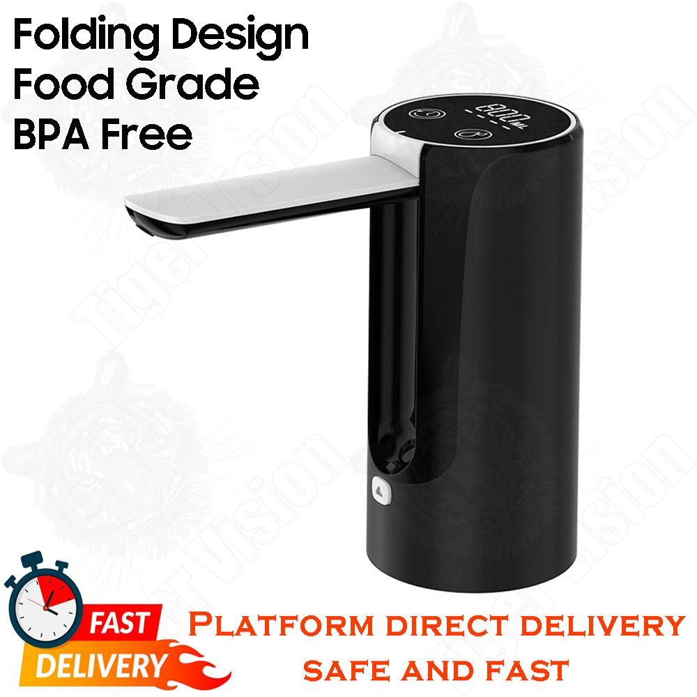 Fold Water Dispenser Food Grade Automatic Electric Water Pump Adjustable Water Discharge Volume LED Display Touch Control Bottle Drinking USB Charging