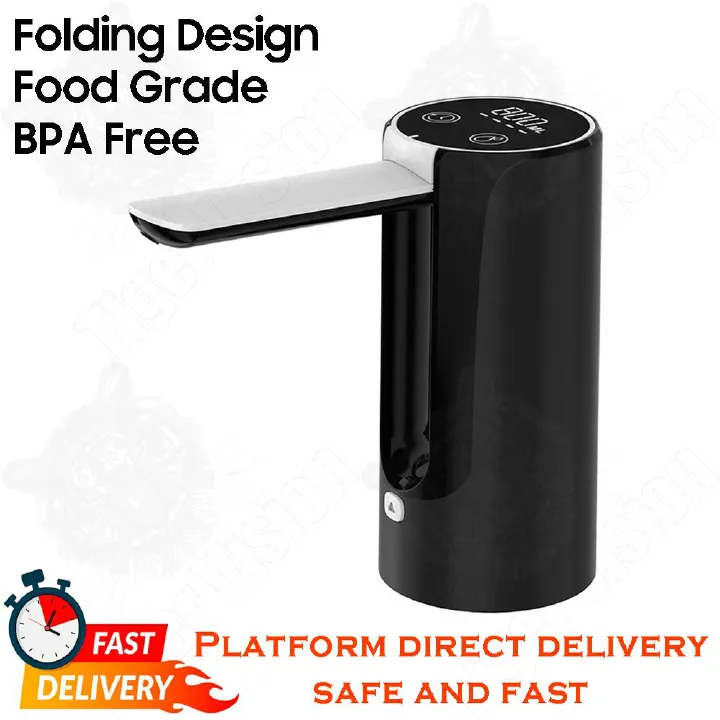 Fold Water Dispenser Food Grade Automatic Electric Water Pump Adjustable Water Discharge Volume LED Display Touch Control Bottle Drinking USB Charging