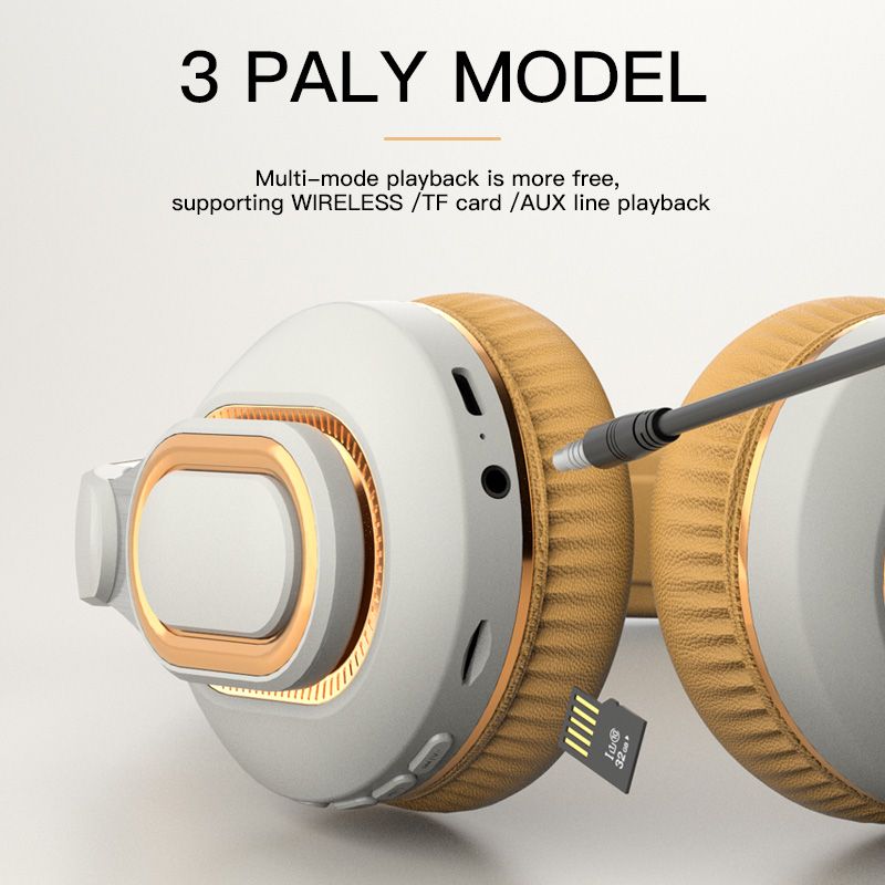 Bluetooth Headphone True Wireless Headset Noise Cancelling Sport Bluetooth Headset Deep Bass Stereo HiFi Music with Microphone