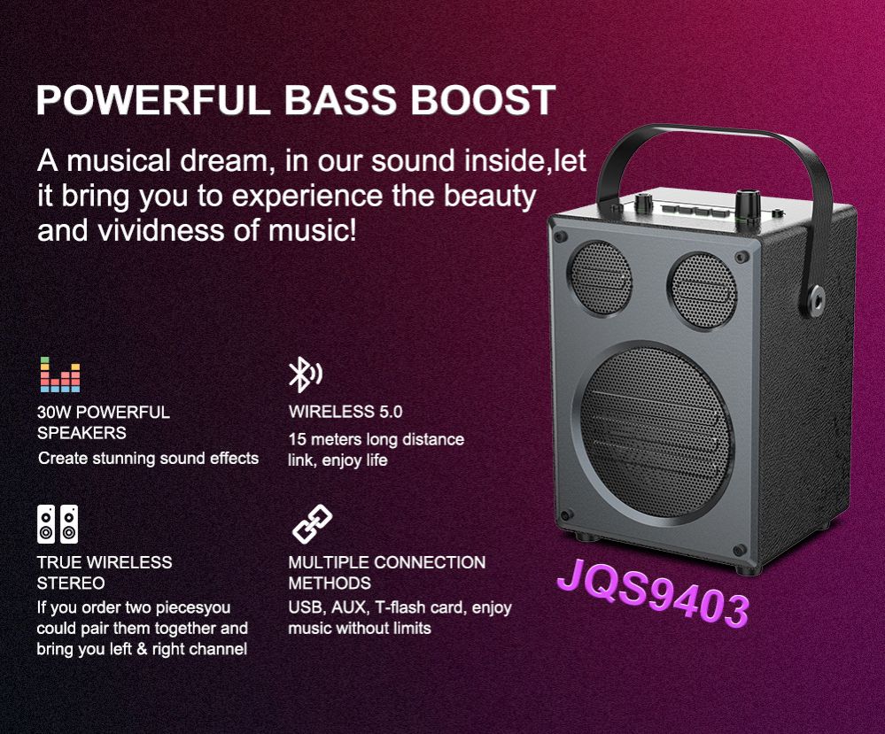 30W Bluetooth Speaker with Anti-Noise Wireless Mic 4" Deep Bass & TWS Stereo Karaoke/FM Radio/TF Play All-in-One Portable Party System PMPO 8000W Trumpet Bass for Kenya Parties/Outdoor/Home