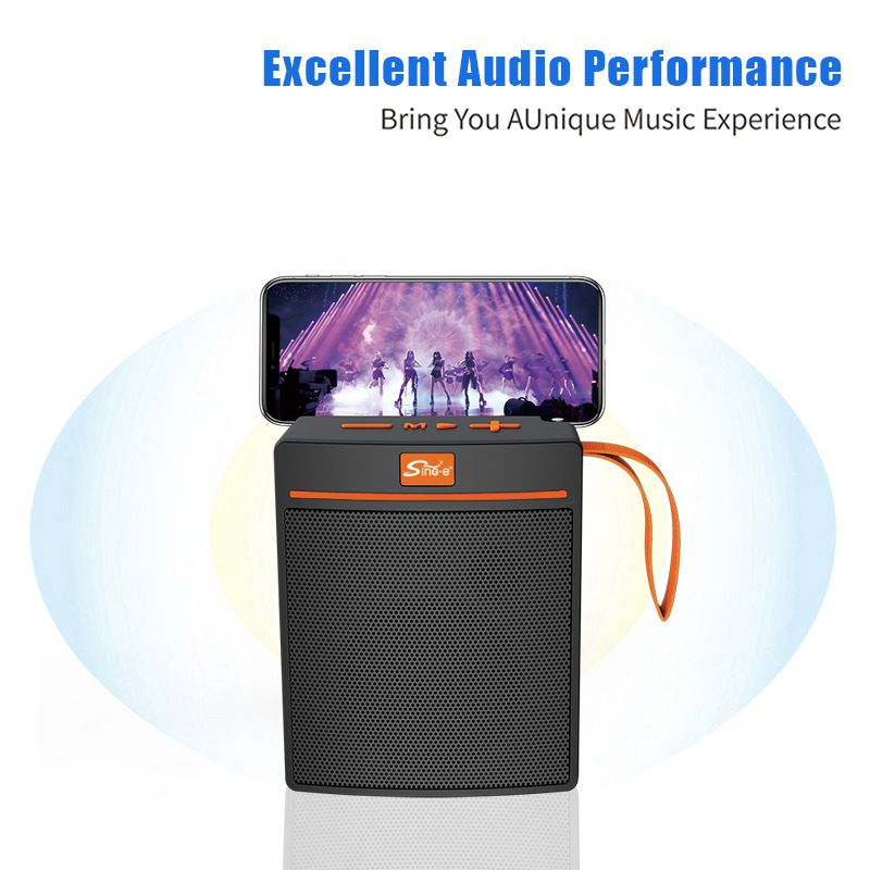 Solar Bluetooth Speaker 5.3 20W Portable Loud Wireless Speaker with TF/USB/FM TWS Stereo Sound Portable Rechargeable Outdoor Speaker Trumpet Bass for Home/Party/Camping