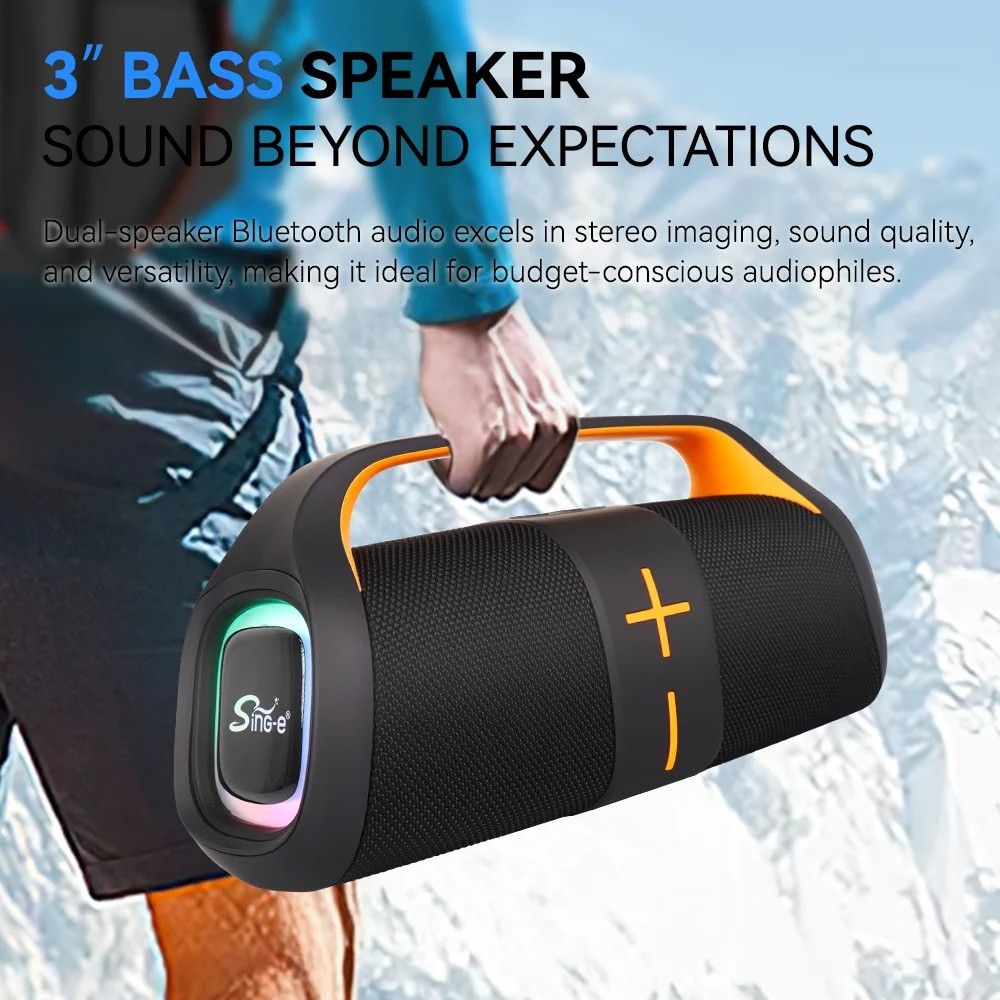 Portable Bluetooth Speaker Woofer Surround Stereo Trumpet Bass Wireless Speaker Deep Bass Waterproof Plug-in Card Subwoofer