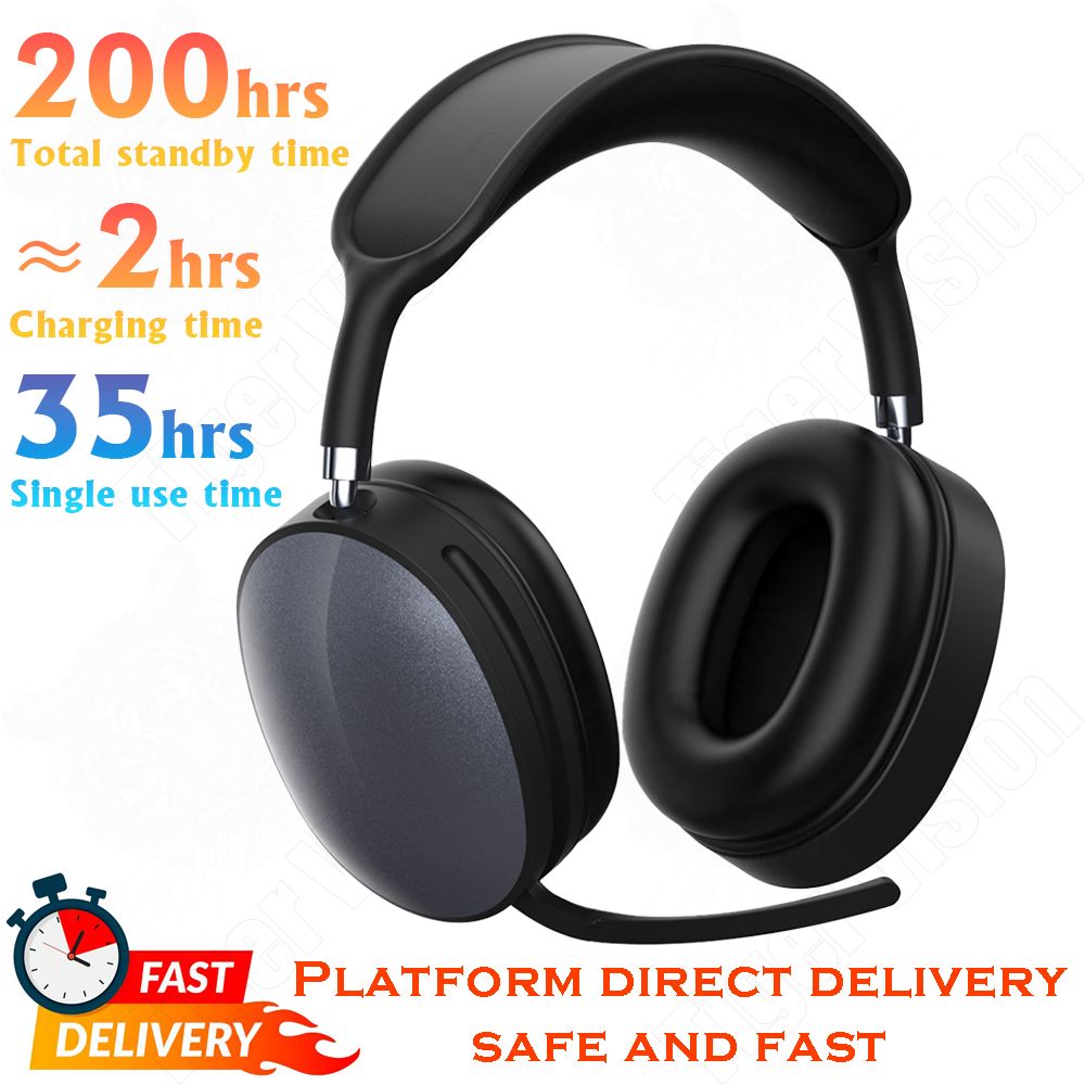 Bluetooth Headphone Overhead Wireless Sports Earphones Deep Bass Hi-Res Passive Noise Reduction 360H Standby Independent Microphone Triple-Mode Connectivity AUX Protein Ear Cushions & Foldable Design