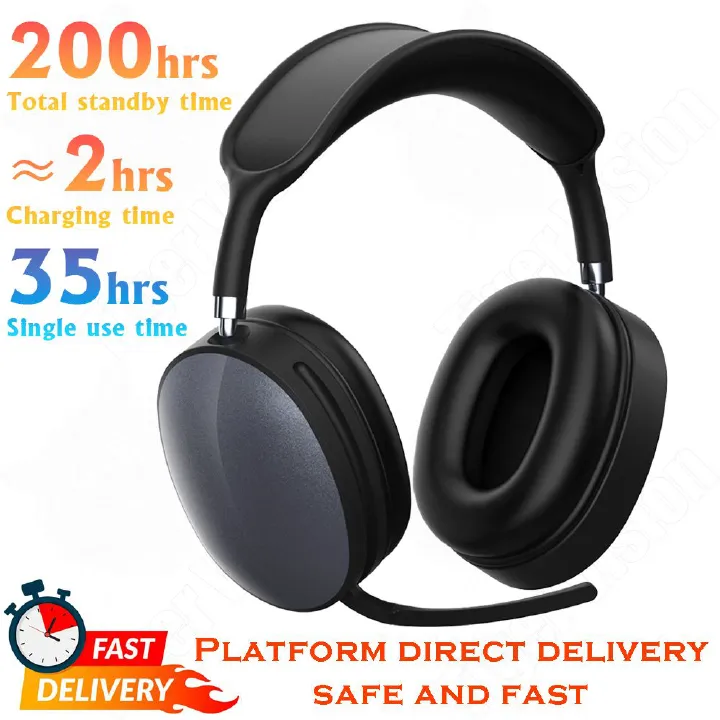 Bluetooth Headphone Overhead Wireless Sports Earphones Deep Bass Hi-Res Passive Noise Reduction 360H Standby Independent Microphone Triple-Mode Connectivity AUX Protein Ear Cushions & Foldable Design