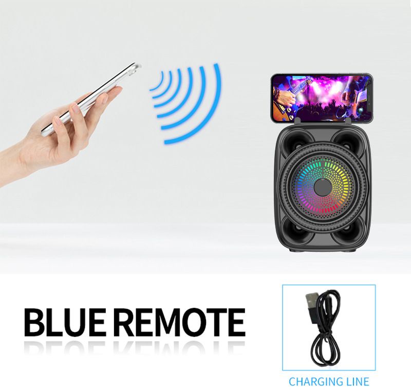 Bluetooth Speaker Woofer Surround Stereo Portable Trumpet Bass RGB Lights High-Power Ball Subwoofer Computer Speaker Plug-in Card Subwoofer