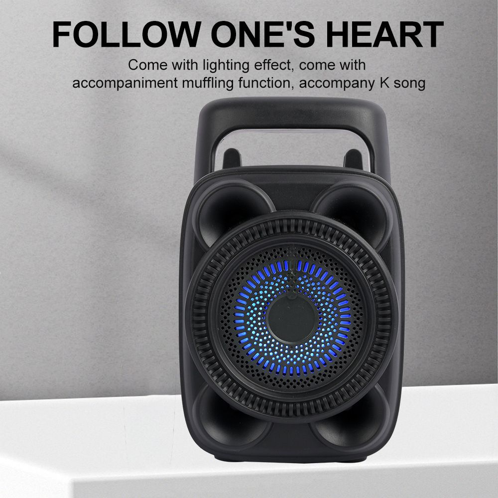 Bluetooth Speaker Woofer Surround Stereo Portable Trumpet Bass RGB Lights High-Power Ball Subwoofer Computer Speaker Plug-in Card Subwoofer