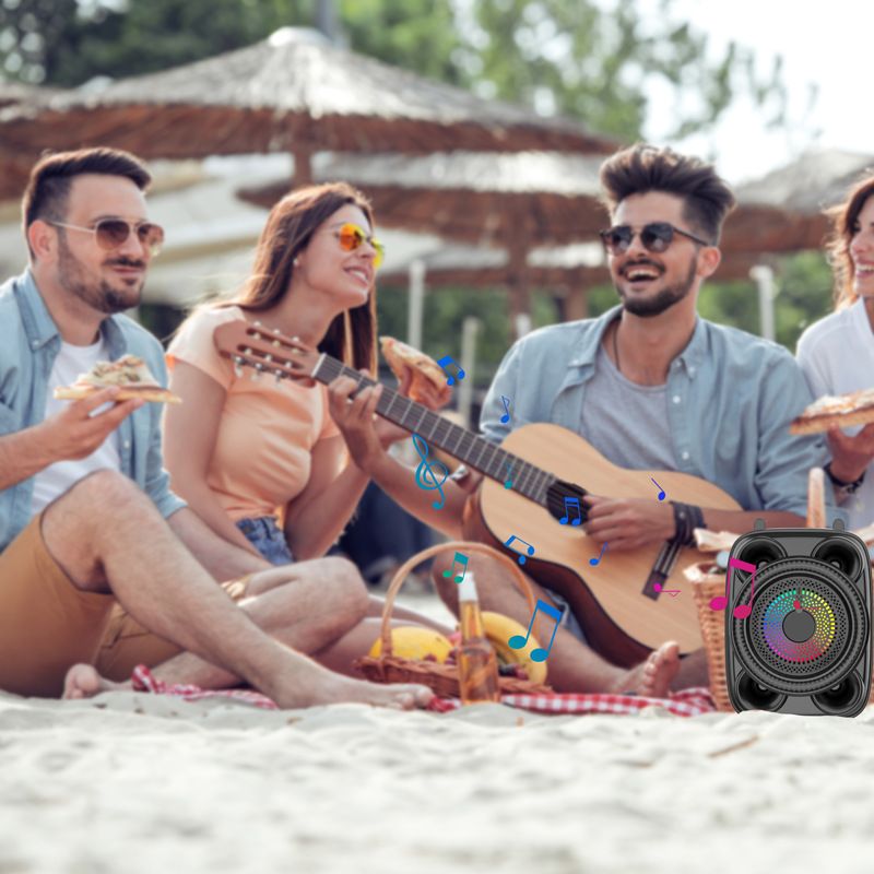 Bluetooth Speaker Woofer Surround Stereo Portable Trumpet Bass RGB Lights High-Power Ball Subwoofer Computer Speaker Plug-in Card Subwoofer