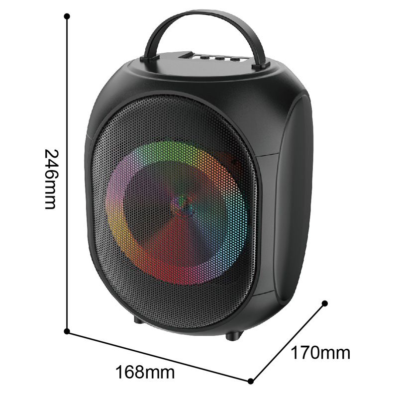 Bluetooth Speaker Trumpet Bass RGB Light for Bible Nights 5H Playtime Type-C Fast Charge Deep Bass Music with two built-in microphones for Outdoor/Camping/Travel 50 Families Verified