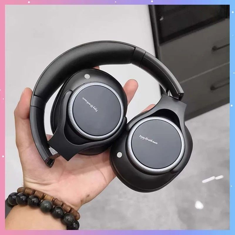 B15 ANC Wireless Headphones Foldable Protein Leather Ear Cushion 50H Playback Noise Canceliation 40mm Large Dynamic Lightweight Design Bluetooth Headphones for Africa Travel/Offline Music