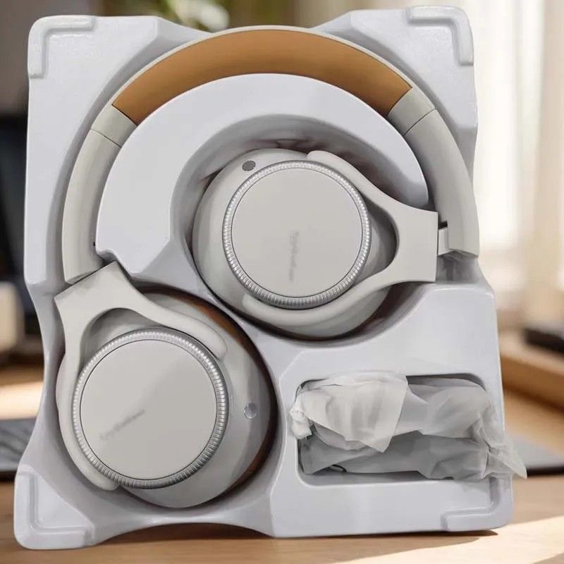 B15 ANC Wireless Headphones Foldable Protein Leather Ear Cushion 50H Playback Noise Canceliation 40mm Large Dynamic Lightweight Design Bluetooth Headphones for Africa Travel/Offline Music