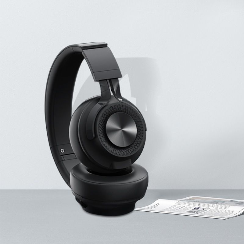 Bluetooth Headphone Noise Cancelling Bass Stereo True Wireless Headset with Mic TF Strong Bass
