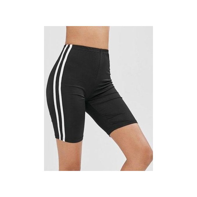 Ladies Biker Shorts/Gym Short/ Yoga Shorts- Stripped