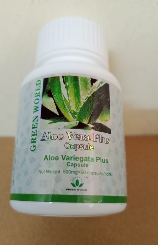 GREEN WORLD ALOE VERA PLUS CAPSULES-500mg×60 caps