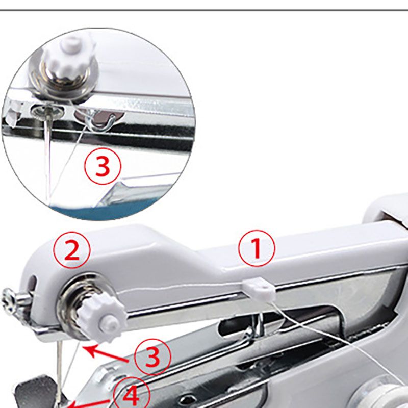 Mini Portable Handheld Sewing Machine Stitch Sew Needlework Cordless Clothes Fabrics Electric Sewing Machine With Kit Accessories