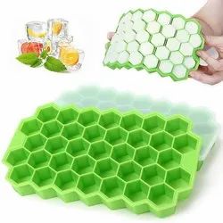 37 Grid Honeycomb Silicone Ice Cube Mold Large-capacity Ice Tray Mold Reusable Food Grade Ice Maker with Lids Popsicle Mould