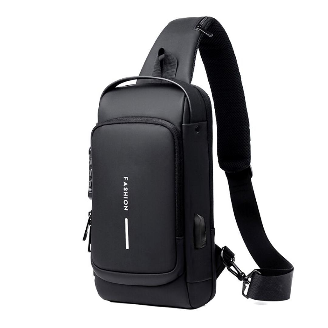 Chest Bag for Men Crossbody Bag Waterproof USB Shoulder Bag Anti-Theft Travel Messenger Chest Sling Pack Fashion Luxury Designer