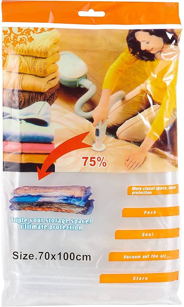 Vacuum Storage Bags for Clothes Quilt Down Jacket Travel Home Organizer Saving Closet Space Vacuum Seal Compression Bag