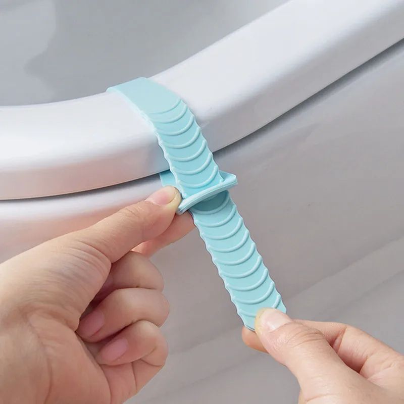 2pc Portable Foldable Toilet Seat Cover Lifter Sanitary Closestool Cover Lift Handle For Travel Home Bathroom Toilet Accessories