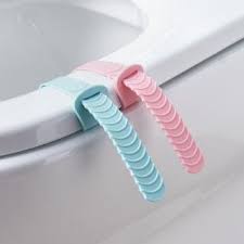 2pc Portable Foldable Toilet Seat Cover Lifter Sanitary Closestool Cover Lift Handle For Travel Home Bathroom Toilet Accessories