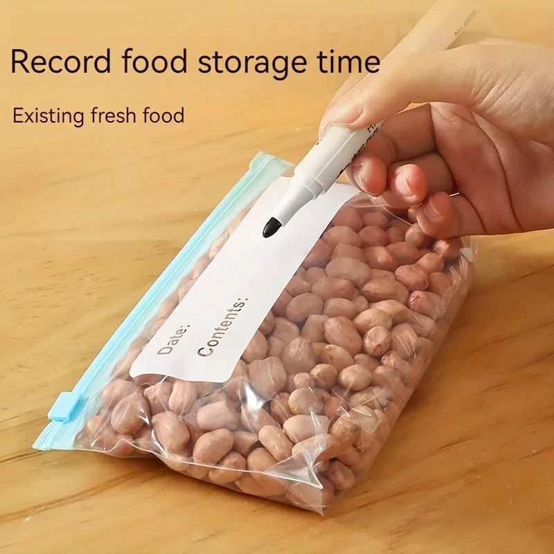 15 pieces  Reusable Zipper Bag Stand Up Zip Shut Plastic Freezer Bag Fruit Vegetable Ziplock Kitchen Food Storage Organizer Pouch bag