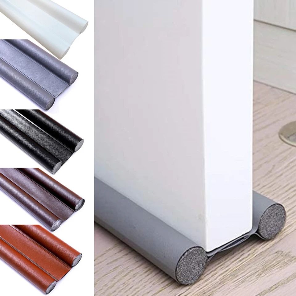 Windproof Seal Strips Draught Excluder Stopper Door Bottom Guard Double Protectors Doorstop Dust-proof Blocker Sealers