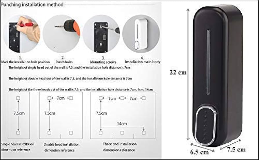 Shampoo Bath Hand Sanitizer Box Single Double Head Press Plastic Hotel Dispenser Wall-mounted Household Manual Soap
