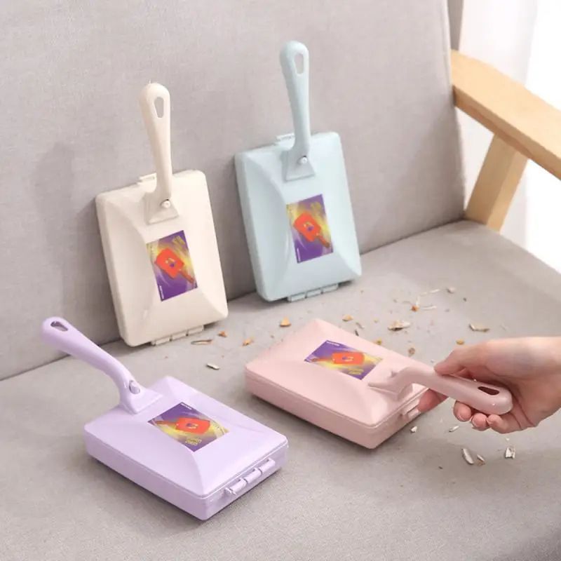 Multifunctional Sweeping Bed Brush Double Roller Type Electrostatic Carpet Floor Sweeper Brush Manual Crumb Cleaner Creative