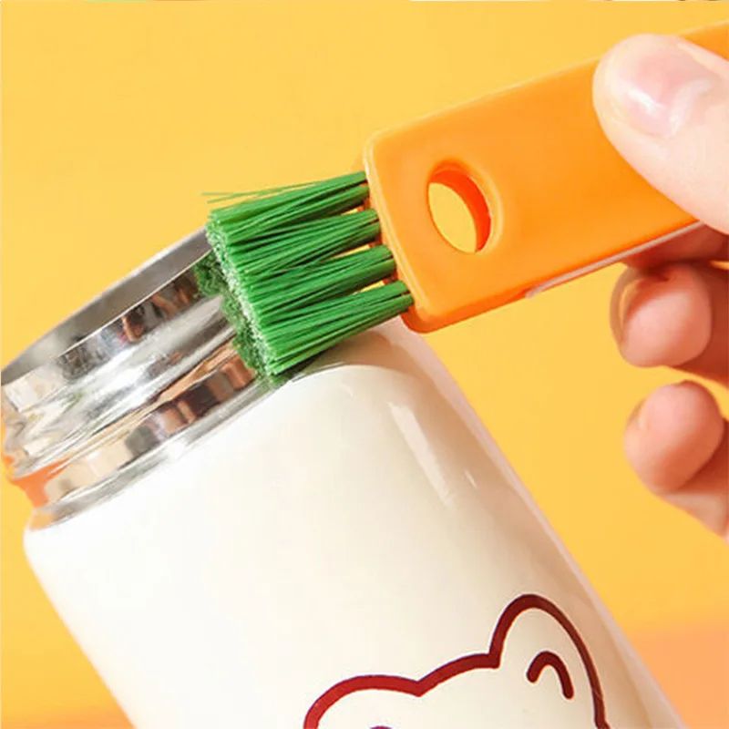 3-in-1 Insulated lid brush Multi-functional recessed cleaning brush Lid Gap cleaning Scrub Scrub Baby bottle cleaner