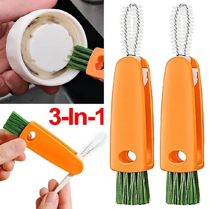 3-in-1 Insulated lid brush Multi-functional recessed cleaning brush Lid Gap cleaning Scrub Scrub Baby bottle cleaner