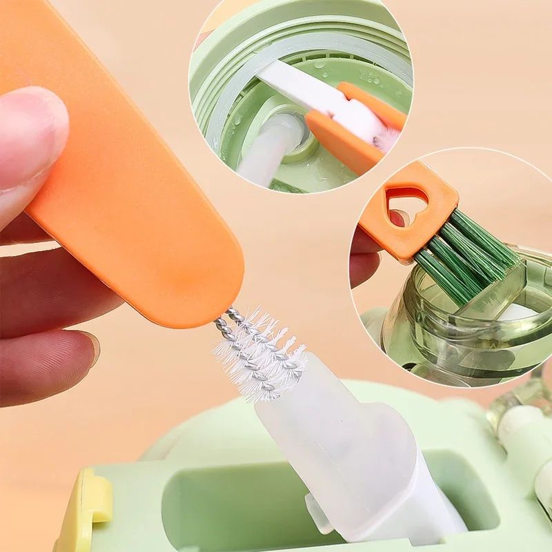3-in-1 Insulated lid brush Multi-functional recessed cleaning brush Lid Gap cleaning Scrub Scrub Baby bottle cleaner