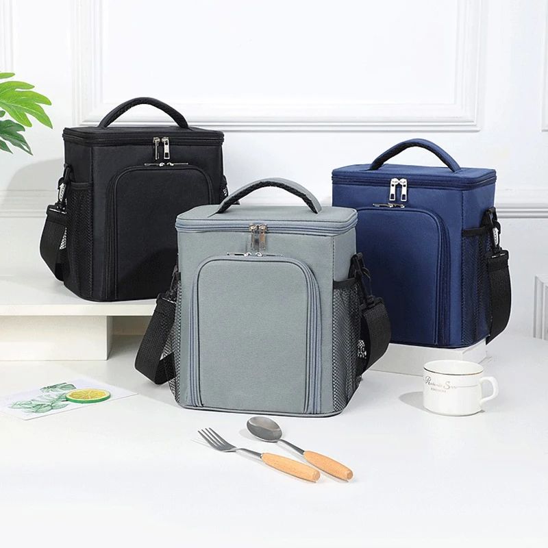 Insulated Lunch Bag Large Lunch Bags for Women Men Reusable Lunch Box Bag With Adjustable Shoulder Strap Cooler Tote Hangbag
