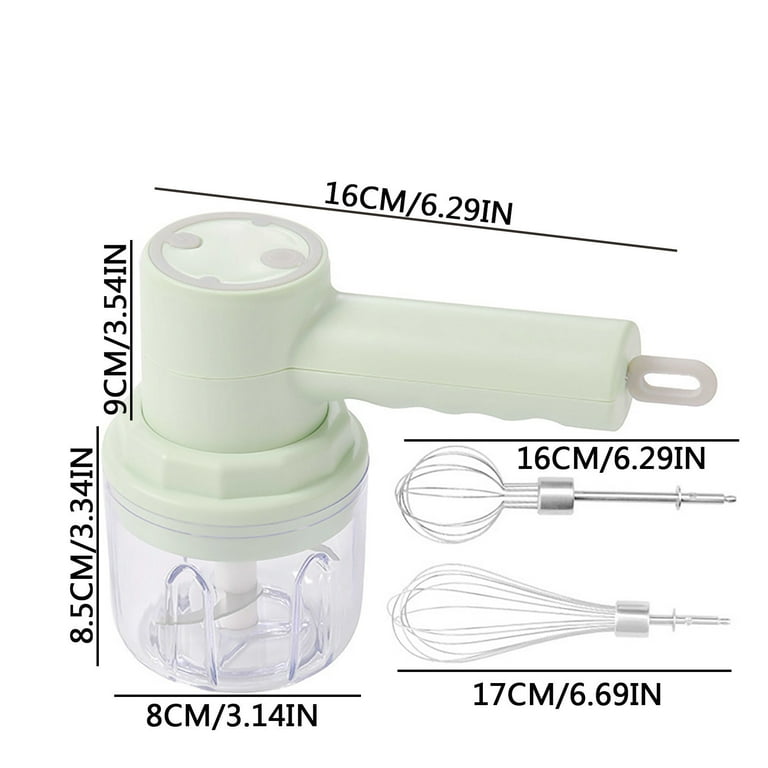 3 in 1 Handheld Wireless Mini Mixer 3-Speed Electric Food Blender Mixer Egg Beater Cream Cake Baking Dough Mixers