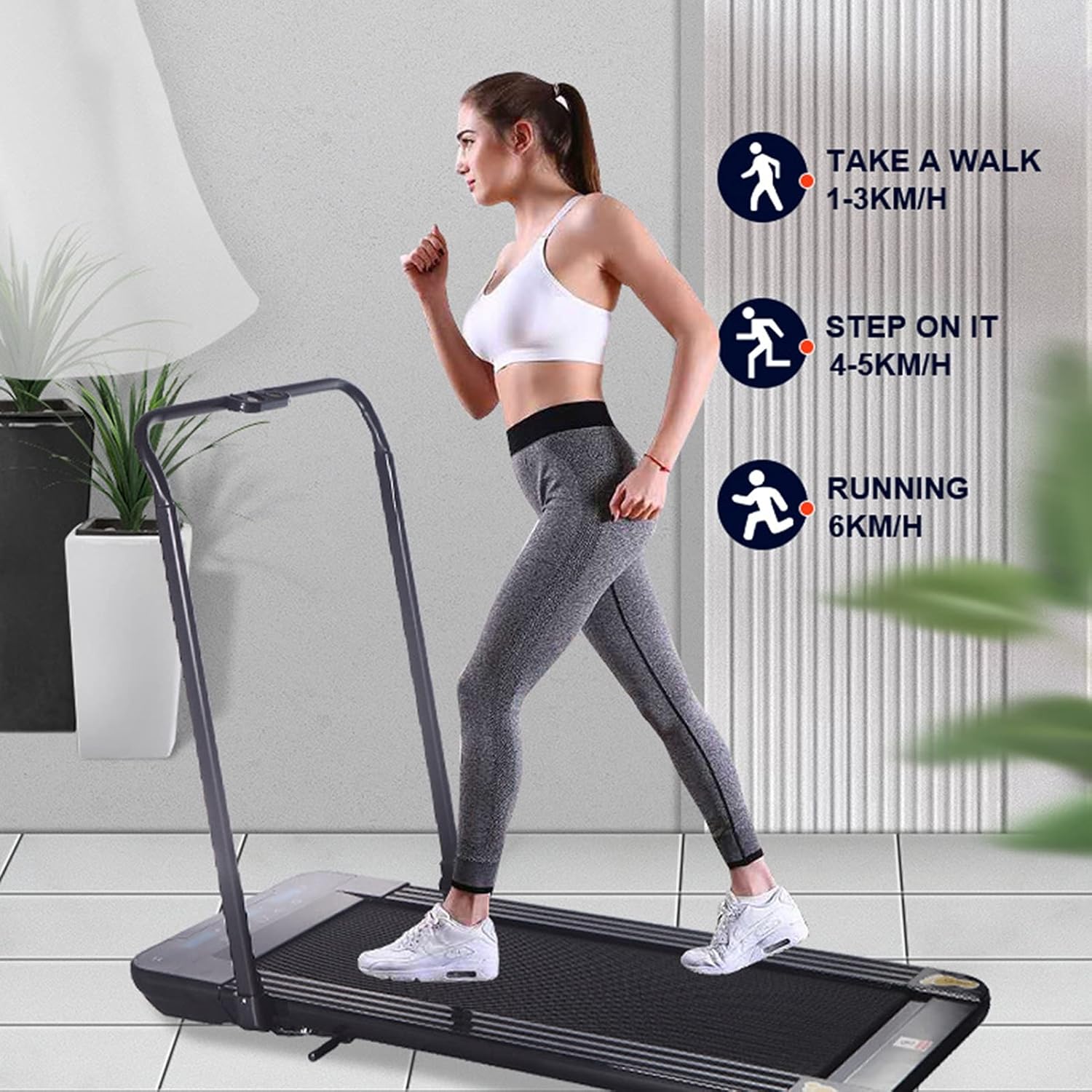 Home Gym Fitness Mini Foldable Walking Pad Smart electric body building Under Desk Treadmill 2 in 1 Folding Running Machine