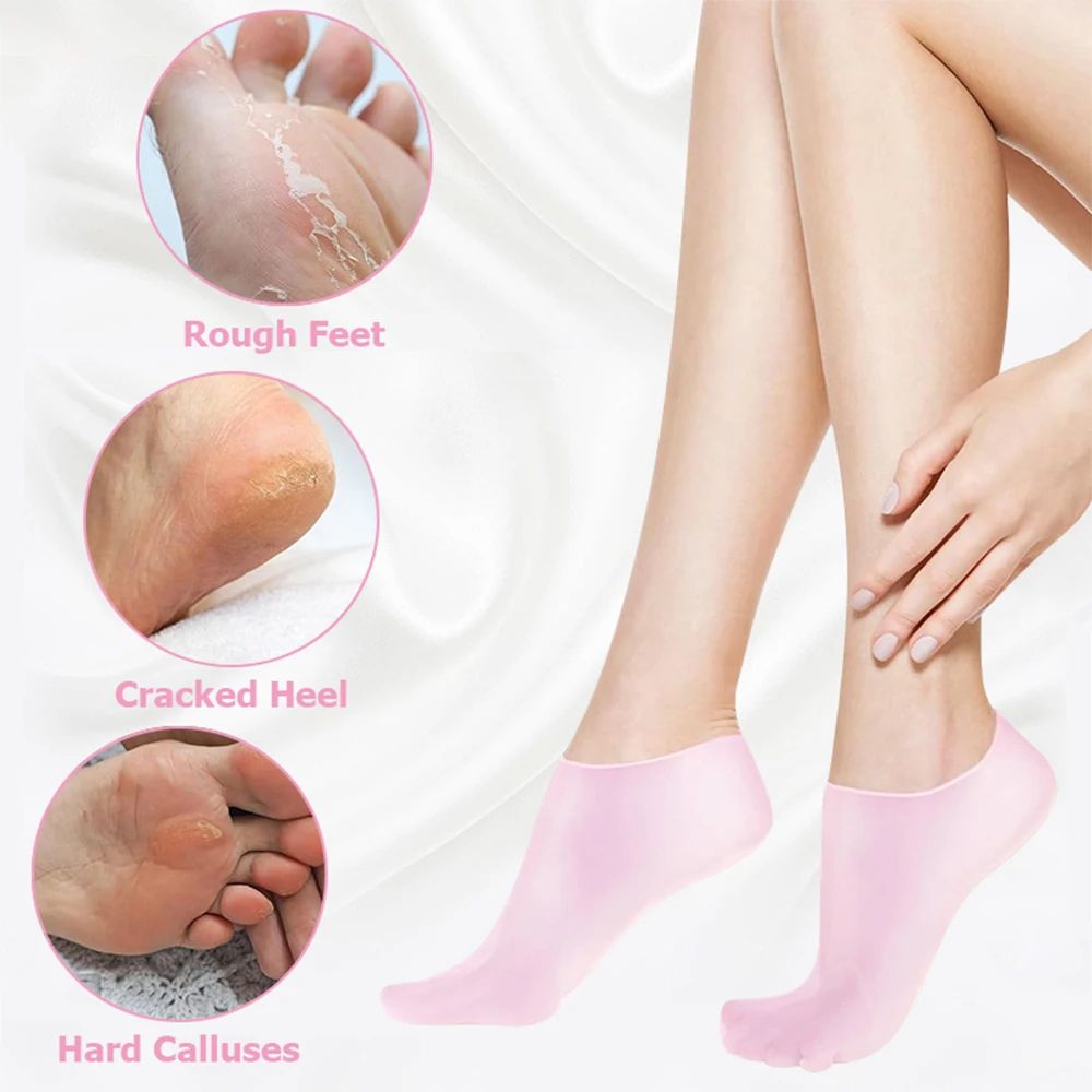 Silicone Foot Care Socks Anti Cracking Moisturizing Gel Socks Dead Skin Remover Protector Pain Relief Foot Care Tool