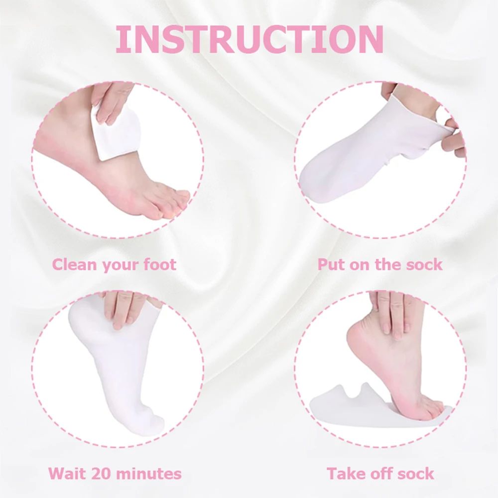 Silicone Foot Care Socks Anti Cracking Moisturizing Gel Socks Dead Skin Remover Protector Pain Relief Foot Care Tool