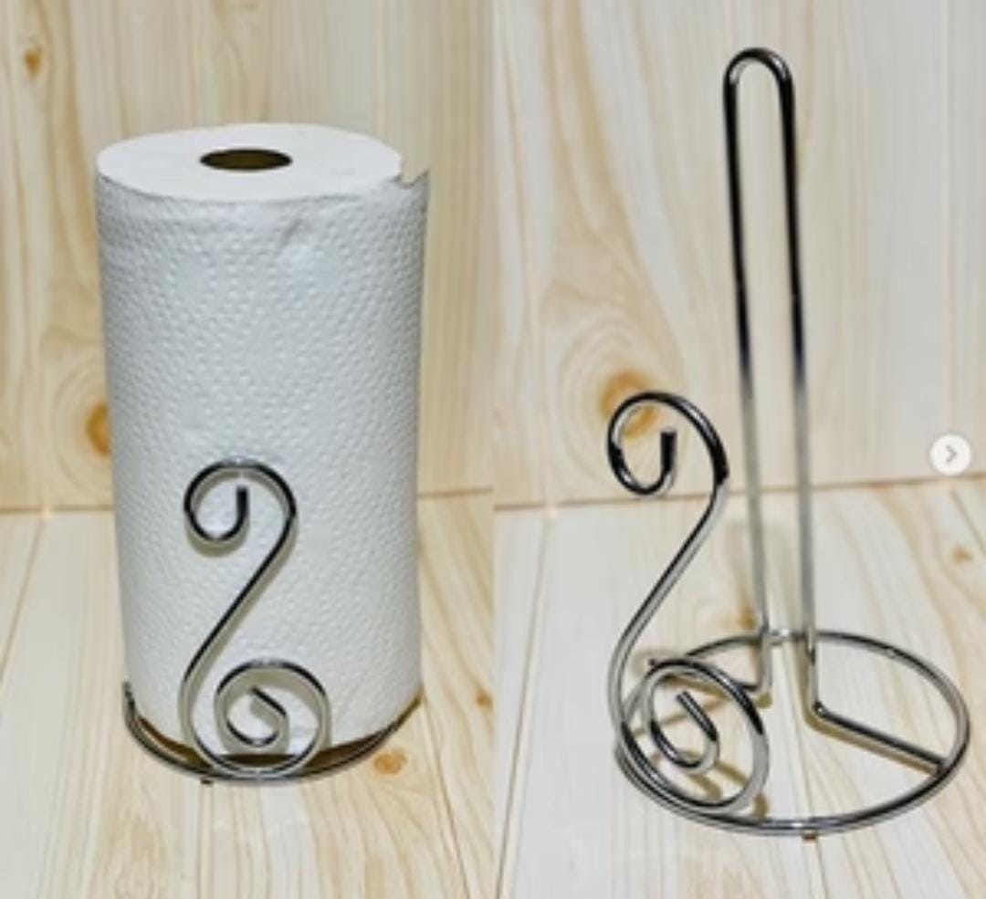Stainless Steel Kitchen Roll Paper Towel Holder Bathroom Tissue Stand Dining Table Vertical Napkins Rack Kitchen Storage Shelf
