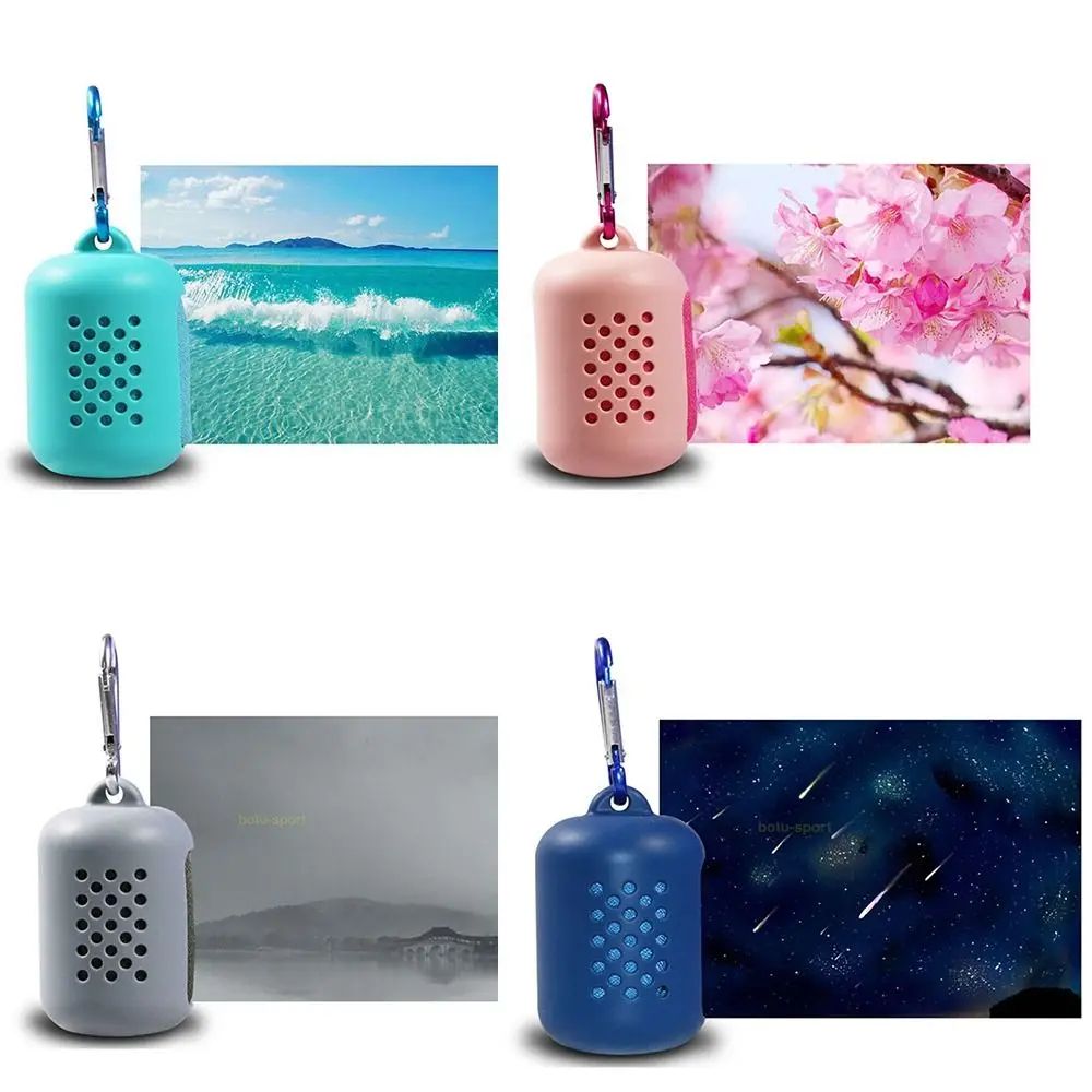 Summer Quick Dry Fitness Cool Towel Portable Mini Silica Gel Set Outdoor Sports Quick Dry Cool Towel Portable Towel Silicone Bag