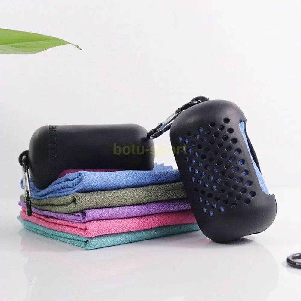 Summer Quick Dry Fitness Cool Towel Portable Mini Silica Gel Set Outdoor Sports Quick Dry Cool Towel Portable Towel Silicone Bag